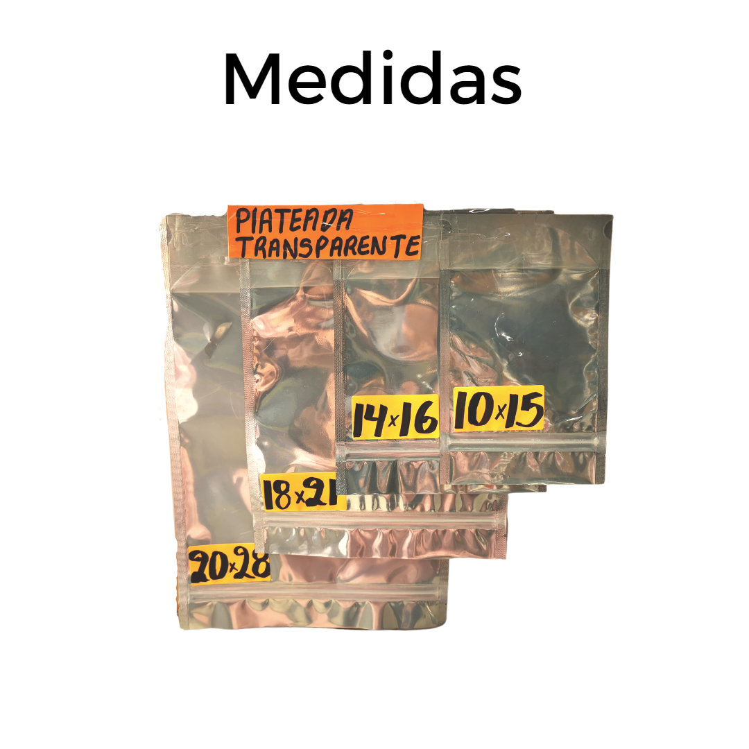 Stand Up Pouch 100 Bolsas Plata/Cristal Cierre 11x15 250gr