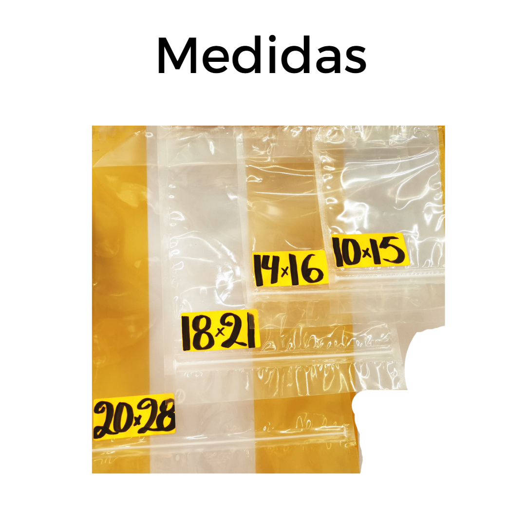 Stand Up Pouch 100 Bolsas Transparente Cierre 14x16 250gr