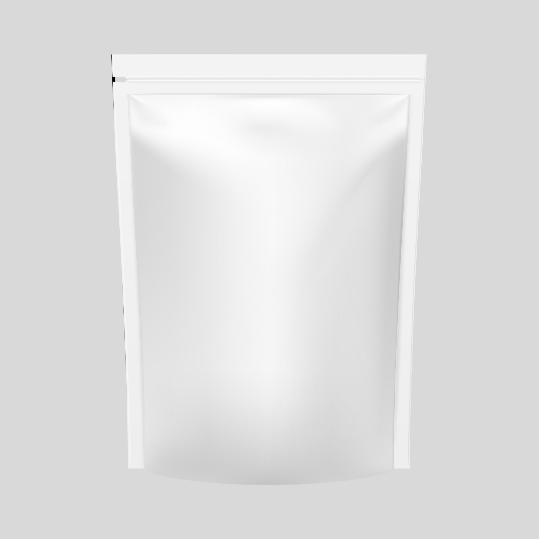 Standup Pouch 100 Bolsa Blanca Cierre Resellable 21x28 1kg