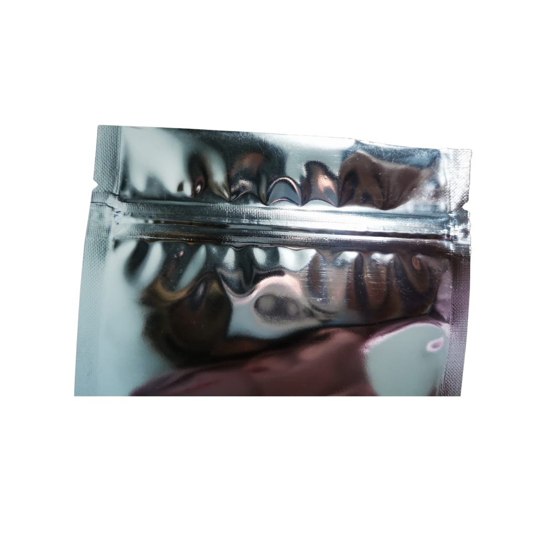 Stand Up Pouch 50 Bolsas Plateada Cierre 20x28cm 1kg